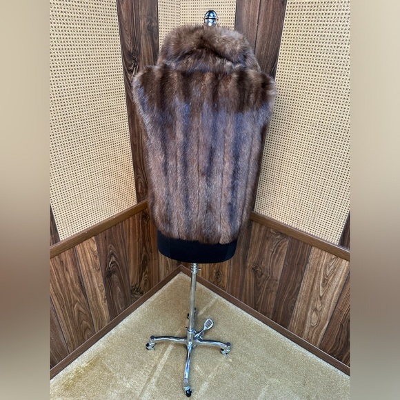 MICHAEL KORS DESIGNER RUSSIAN SABLE & CASHMERE LINING FUR VEST JACKET COAT SMALL - Picture 5 of 11